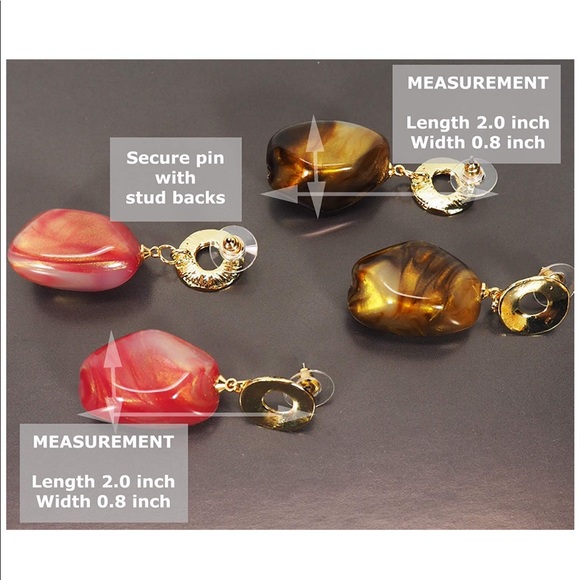 🆕NWOT Set of 2 Gorgeous Statement Earrings - Picture 5 of 7